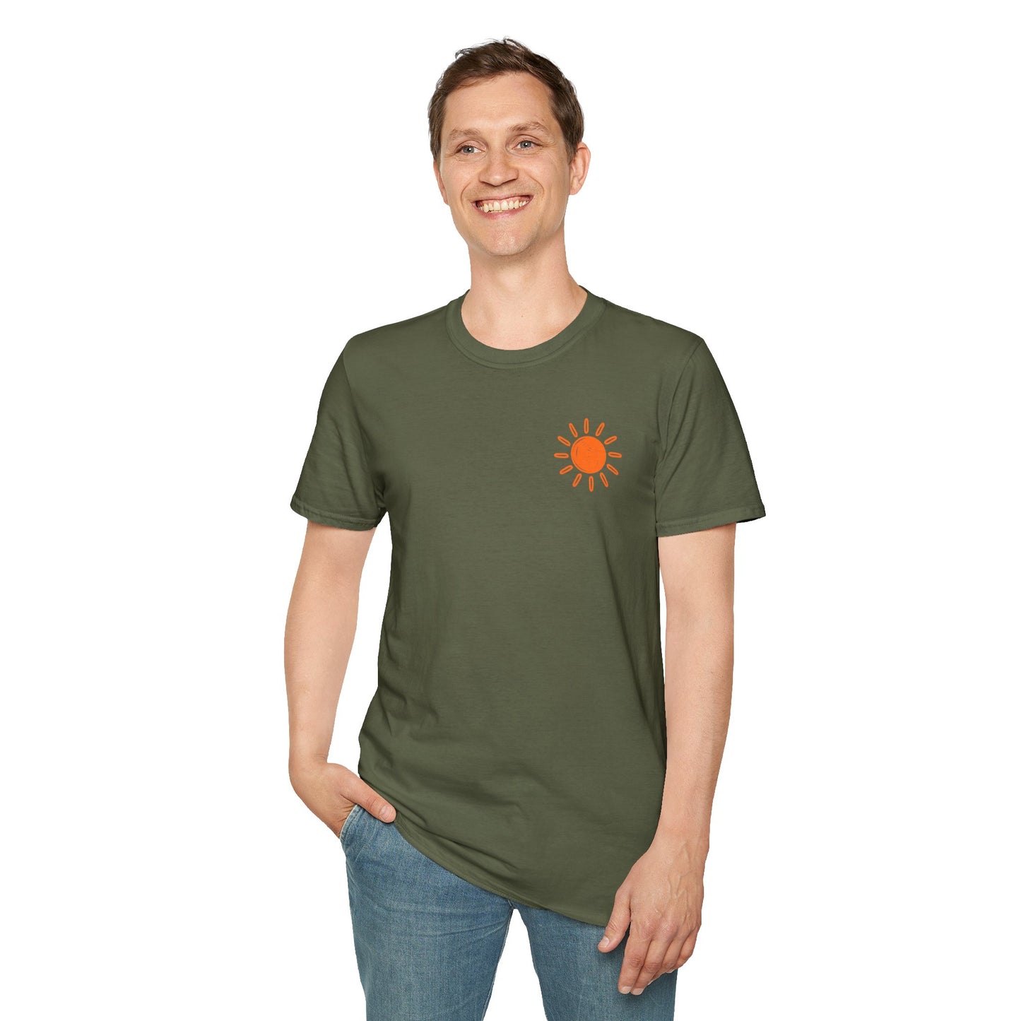 The Lake Made Me Do It Fishing Tee — Sunset Boat Graphic T-Shirt