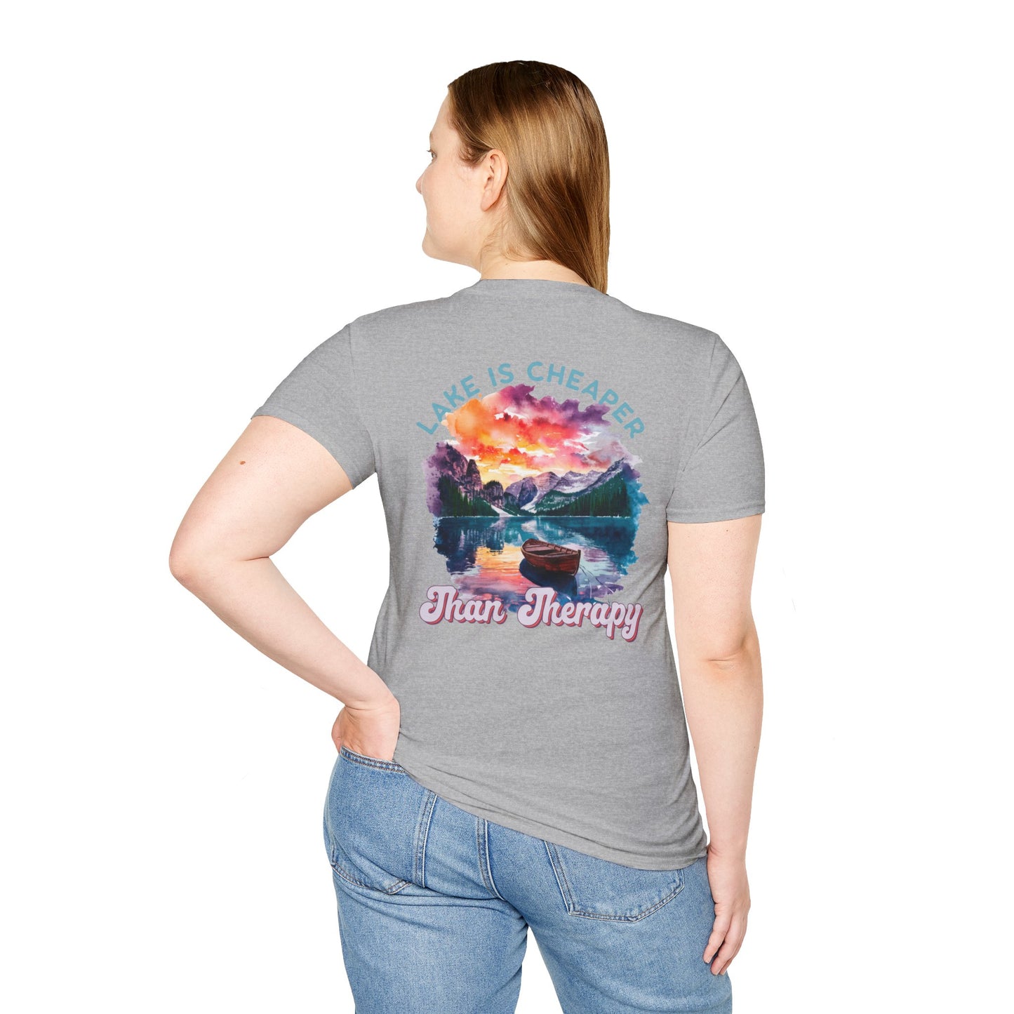Lake Is Cheaper Than Therapy T-Shirt — Canoe Lake Life Tee
