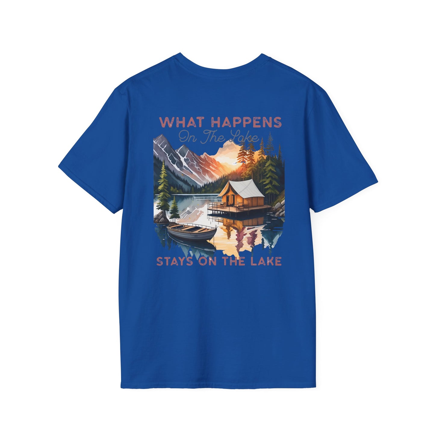 What Happens at the Lake Stays at the Lake T-Shirt — Funny Lake Life Tee for Boat Days & Getaways