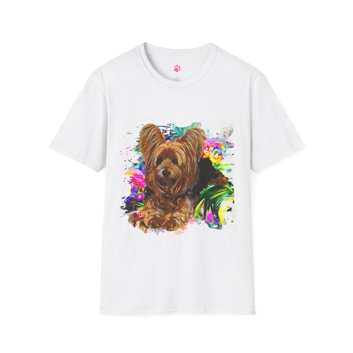Yorkshire Terrier Art T-Shirt — Colorful Watercolor Yorkie Tee