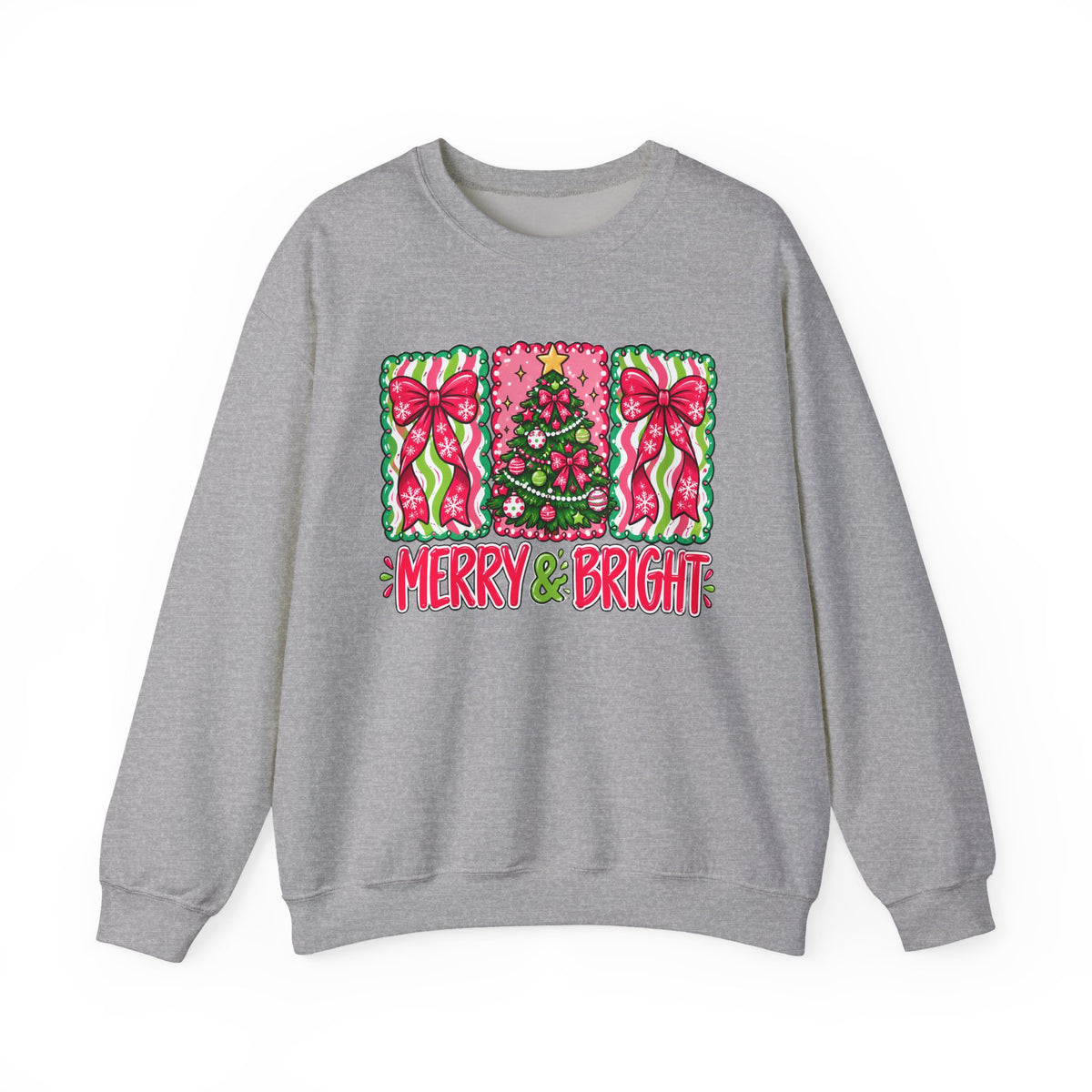 Merry & Bright Christmas Crewneck Sweatshirt