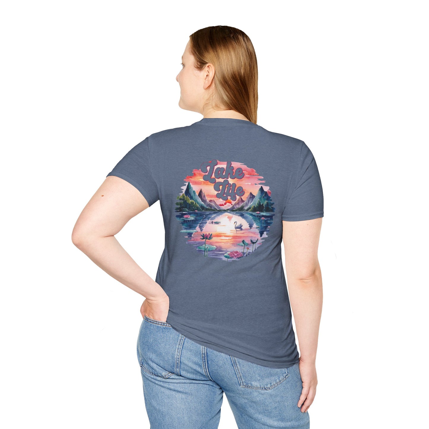 Lake Life Sunset T-Shirt, Lake Vibes Tee, Vintage Nature Graphic Shirt, Summer Lake Outfit, Cabin Weekend Tee, Lake Lover Gift