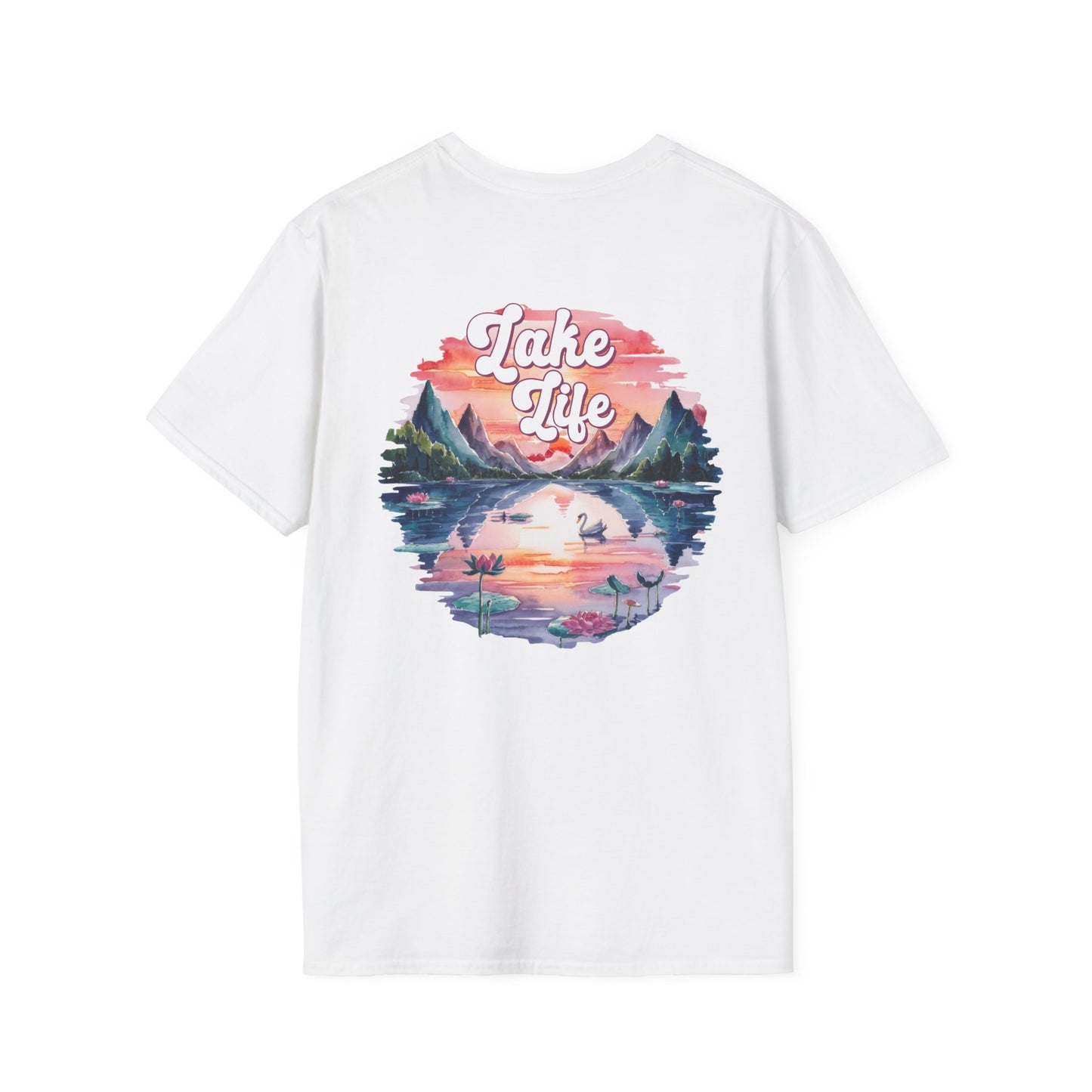 Lake Life T-Shirt — 'Lake Life' Scenic Mountains & Lake Graphic