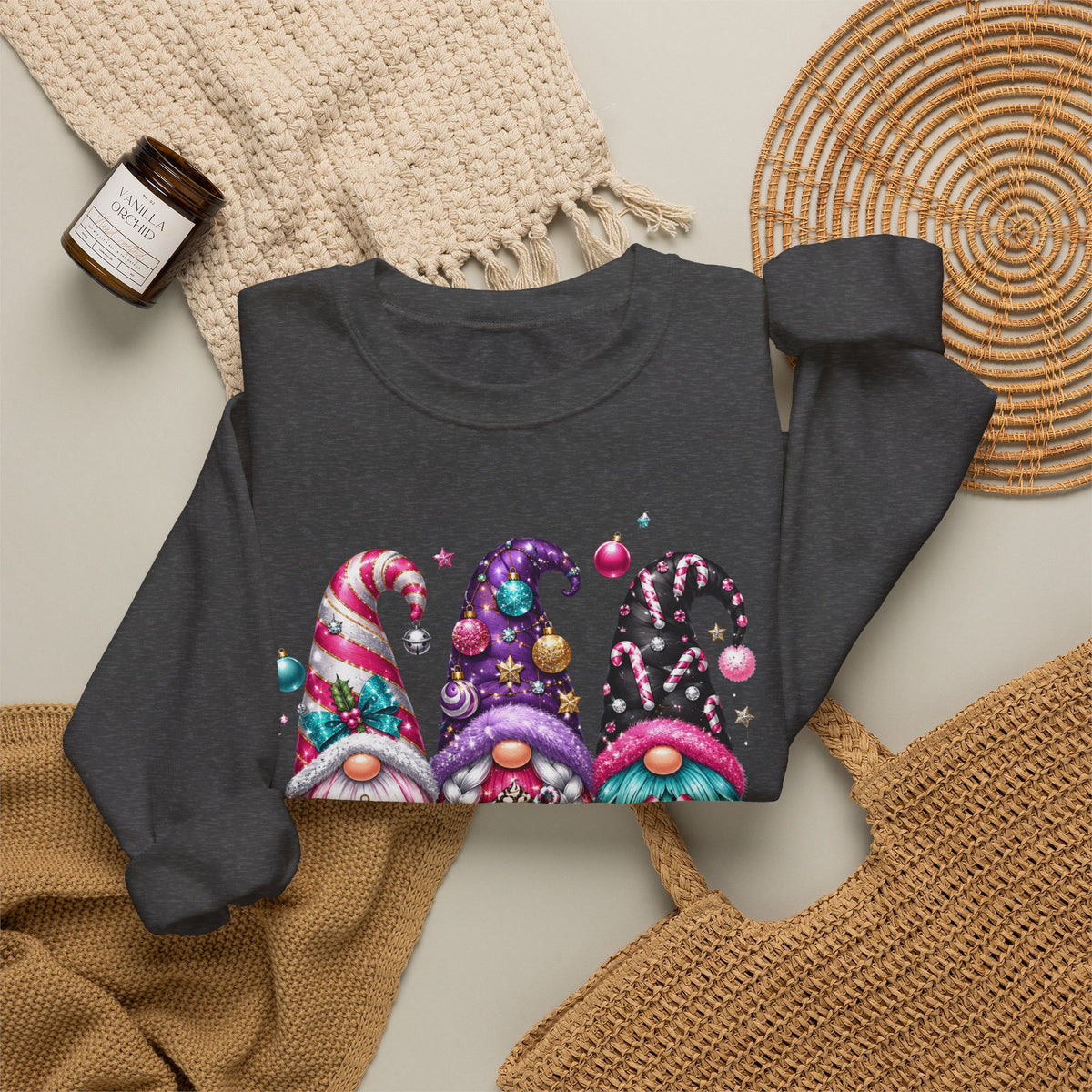 Christmas Gnome Sweatshirt - 'Tis the Season Holiday Crewneck