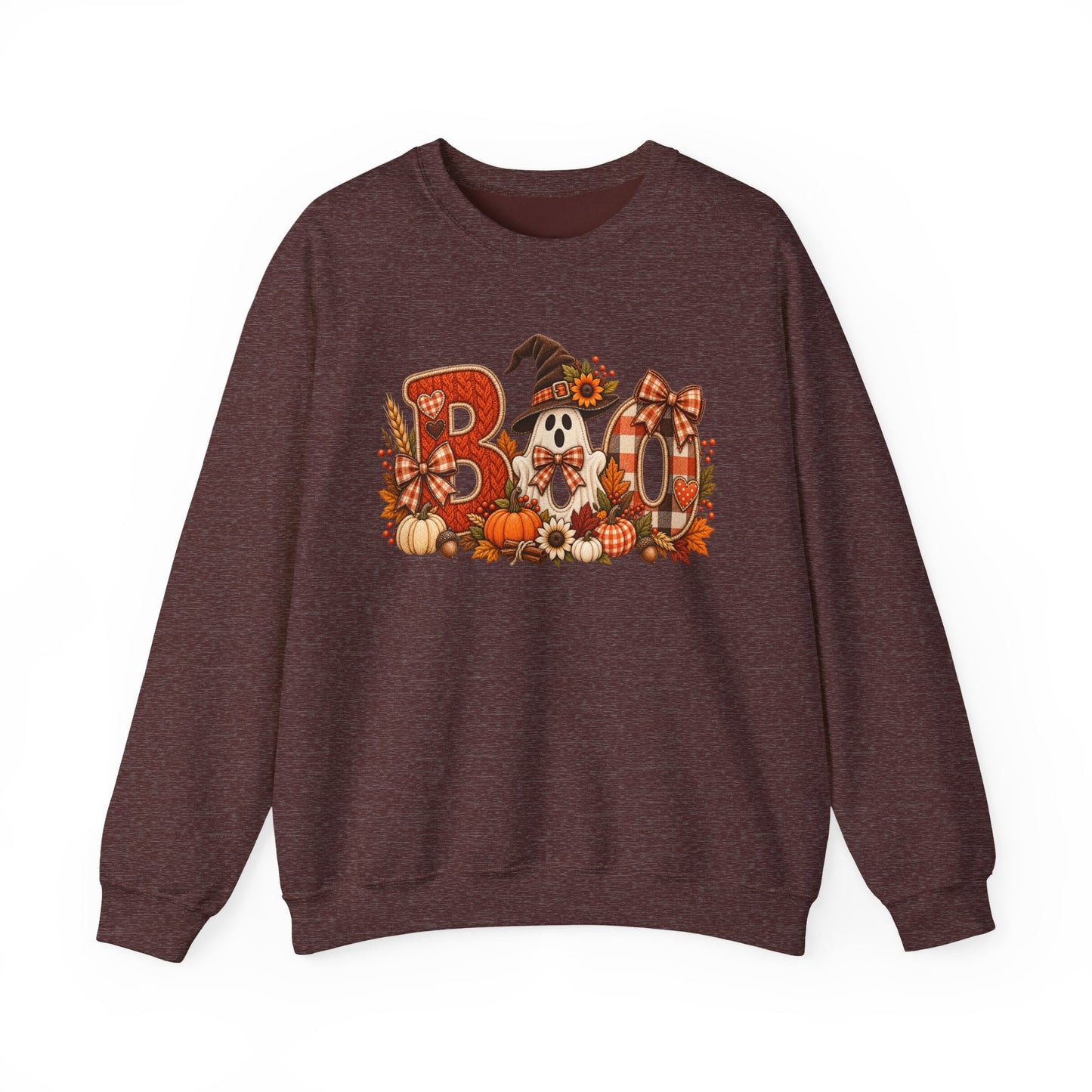 Halloween 'Boo' Crewneck Sweatshirt — Cute Autumn Ghost Pumpkin Design