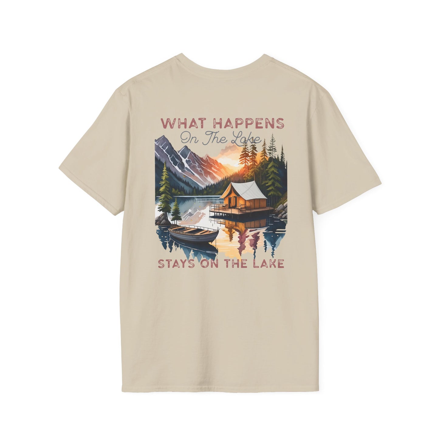 What Happens at the Lake Stays at the Lake T-Shirt — Funny Lake Life Tee for Boat Days & Getaways