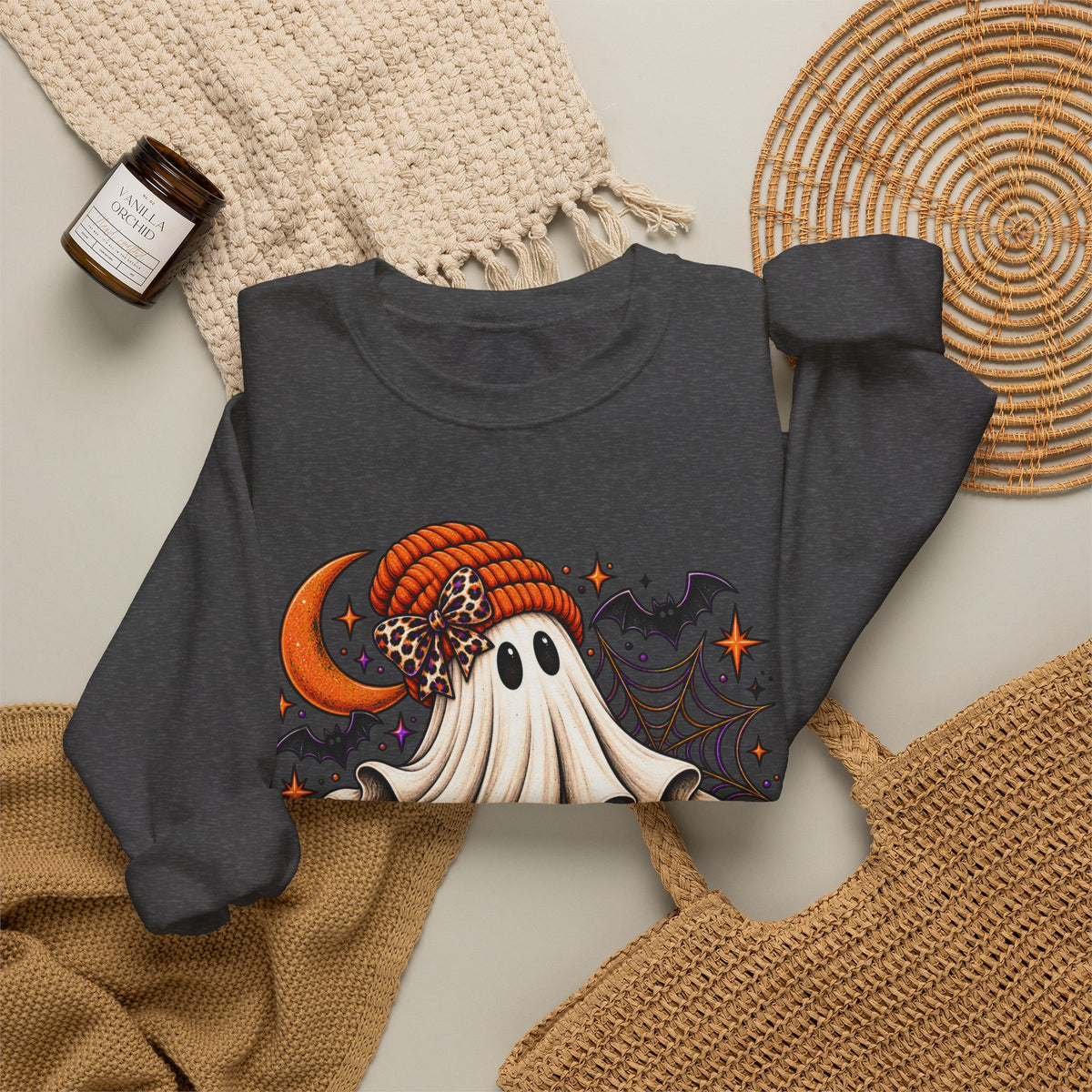 Halloween 'Spooky' Ghost Crewneck Sweatshirt