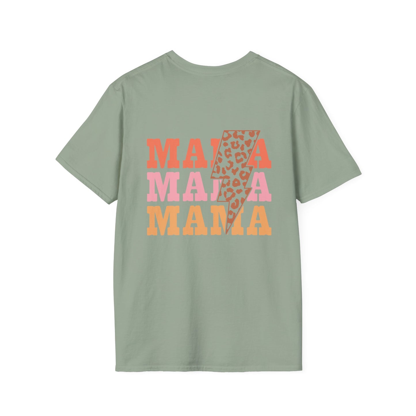 Mama Lightning Bolt Shirt, Retro Leopard Mama Tee, Trendy Mom Graphic Tee, Cool Mom Shirt, Gift for Mom, Neutral Aesthetic Tee