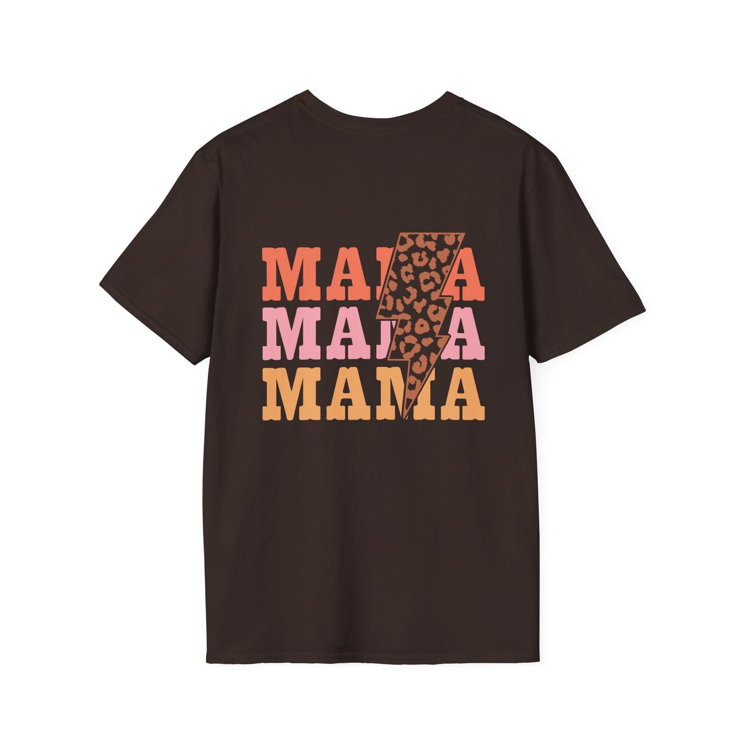 Mama Lightning Bolt Shirt, Retro Leopard Mama Tee, Trendy Mom Graphic Tee, Cool Mom Shirt, Gift for Mom, Neutral Aesthetic Tee