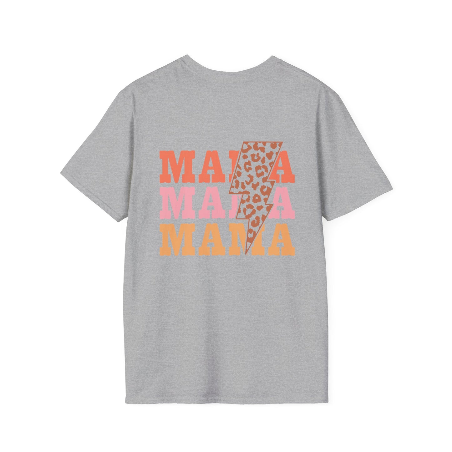 Mama Lightning Bolt Shirt, Retro Leopard Mama Tee, Trendy Mom Graphic Tee, Cool Mom Shirt, Gift for Mom, Neutral Aesthetic Tee