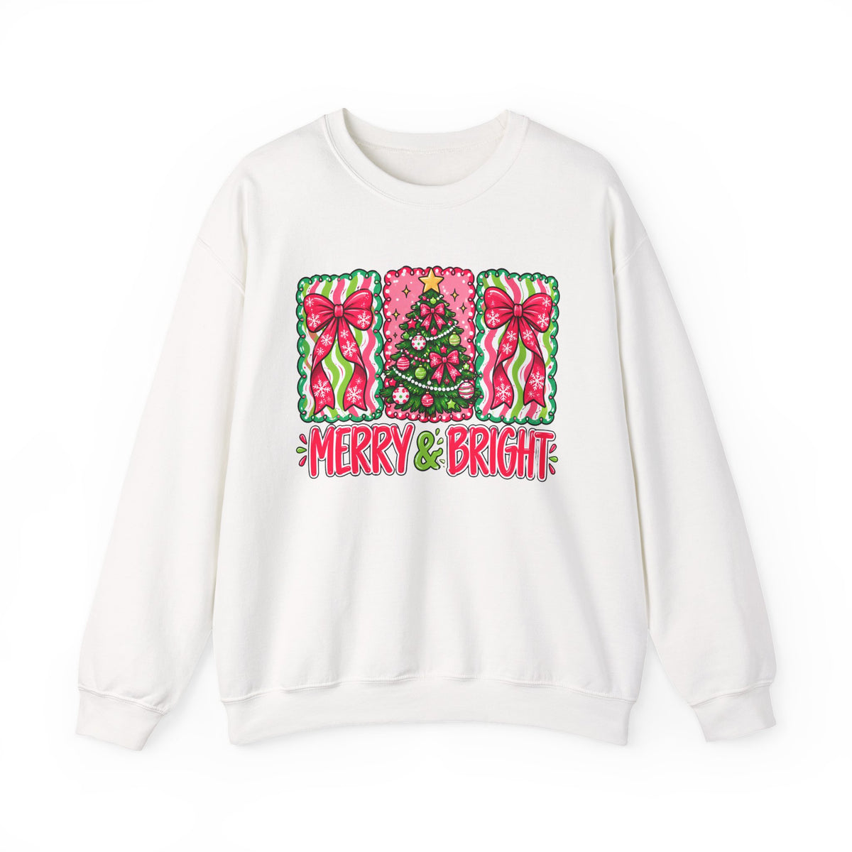 Merry & Bright Christmas Crewneck Sweatshirt