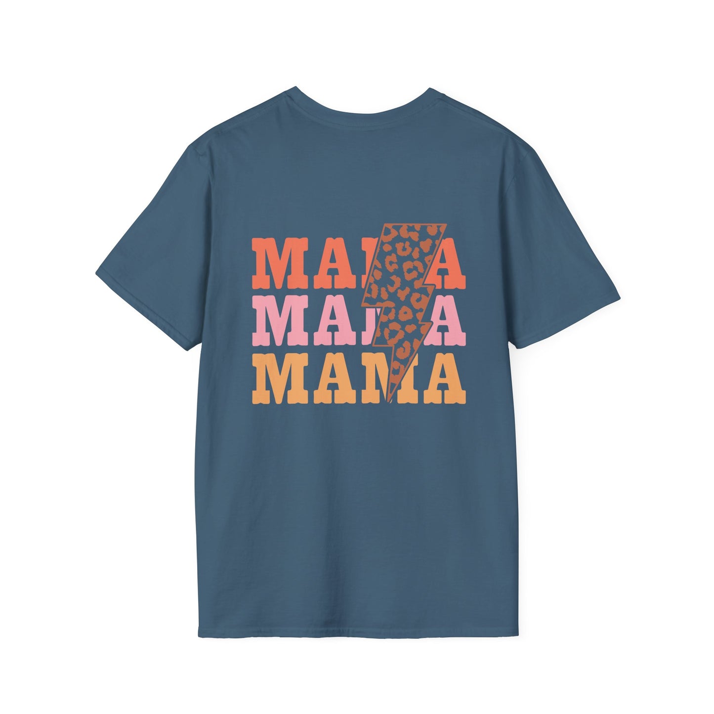 Mama Lightning Bolt Shirt, Retro Leopard Mama Tee, Trendy Mom Graphic Tee, Cool Mom Shirt, Gift for Mom, Neutral Aesthetic Tee