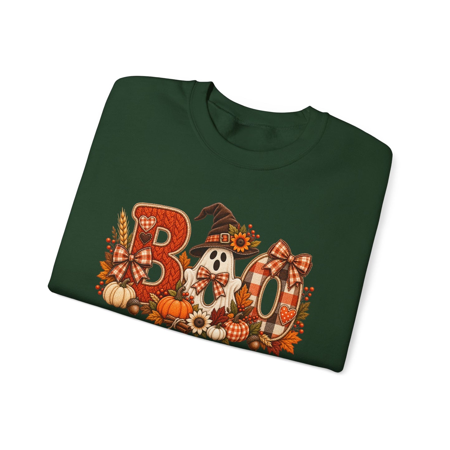 Halloween 'Boo' Crewneck Sweatshirt — Cute Autumn Ghost Pumpkin Design