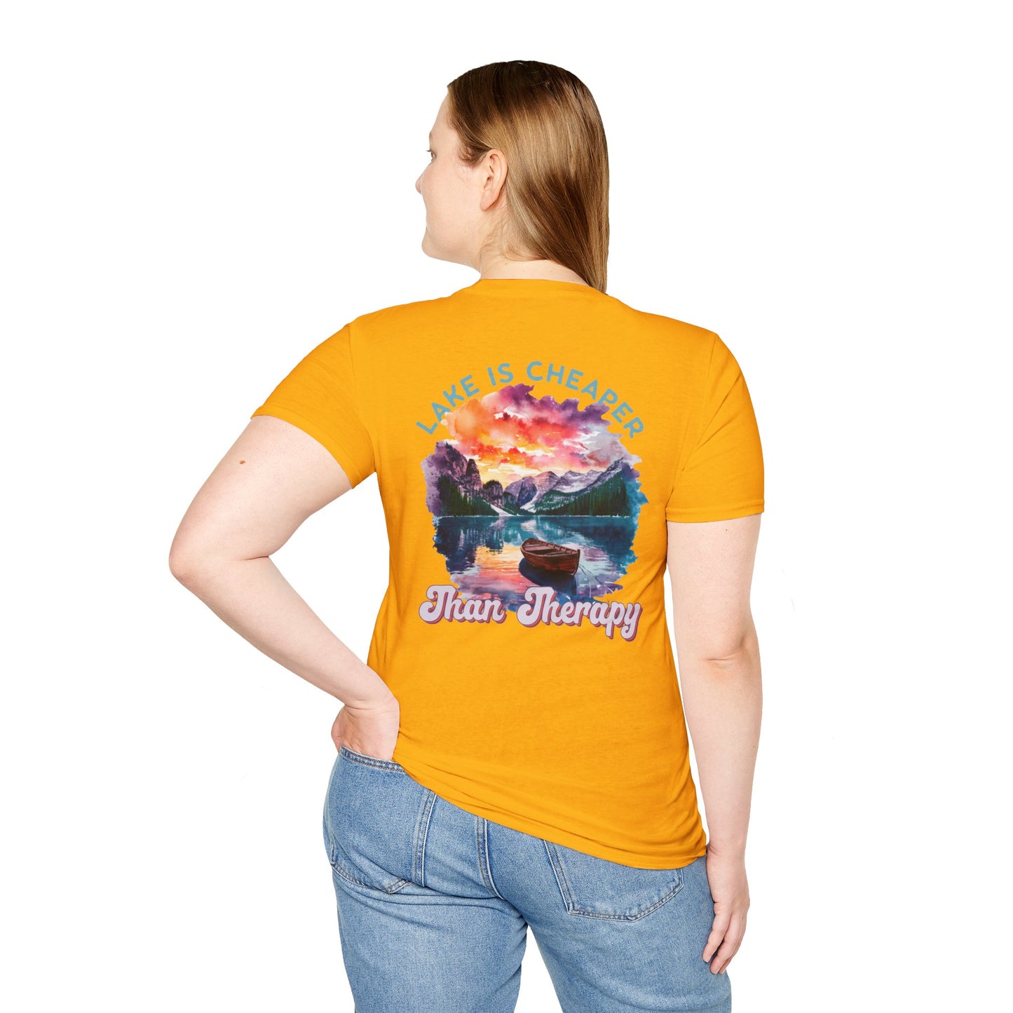 Lake Is Cheaper Than Therapy T-Shirt — Canoe Lake Life Tee