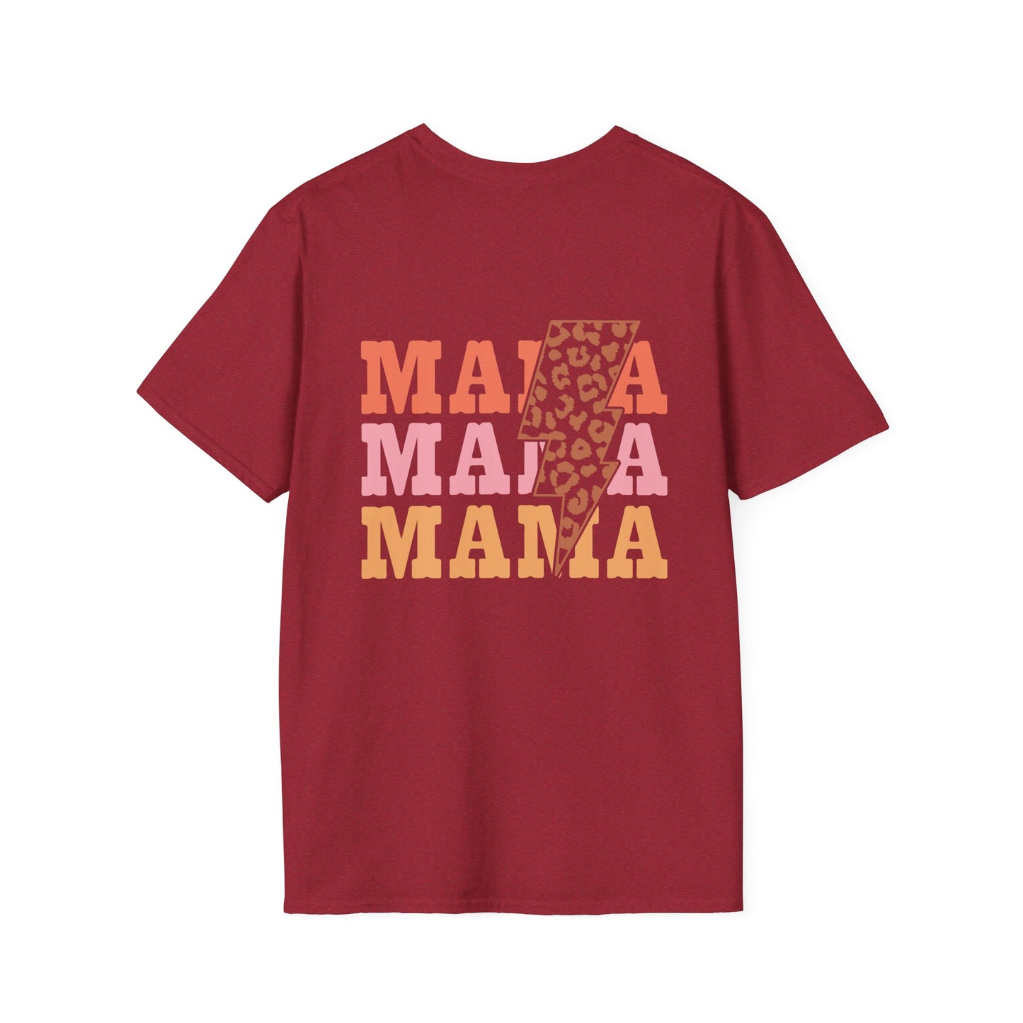Mama Lightning Bolt Shirt, Retro Leopard Mama Tee, Trendy Mom Graphic Tee, Cool Mom Shirt, Gift for Mom, Neutral Aesthetic Tee