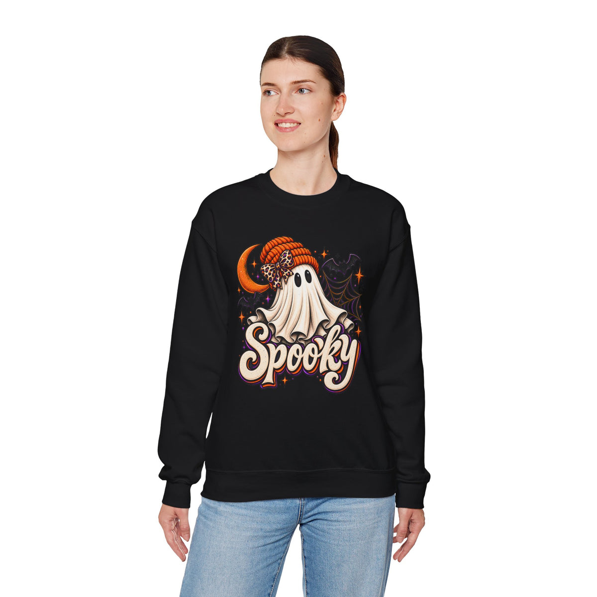 Halloween 'Spooky' Ghost Crewneck Sweatshirt