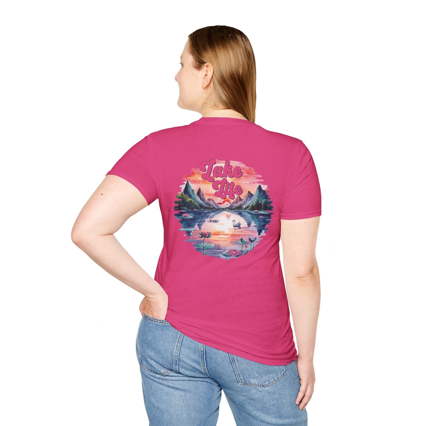 Lake Life Sunset T-Shirt, Lake Vibes Tee, Vintage Nature Graphic Shirt, Summer Lake Outfit, Cabin Weekend Tee, Lake Lover Gift