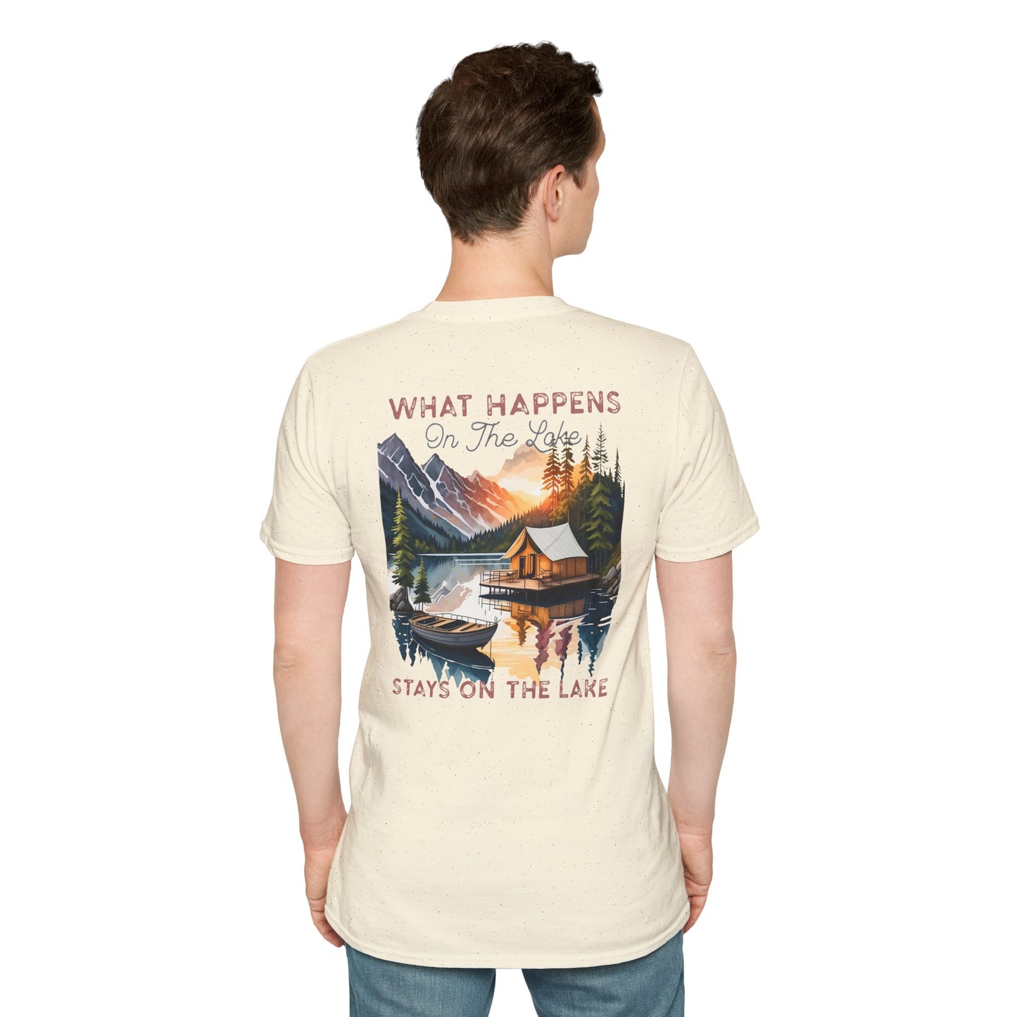 What Happens at the Lake Stays at the Lake T-Shirt — Funny Lake Life Tee for Boat Days & Getaways