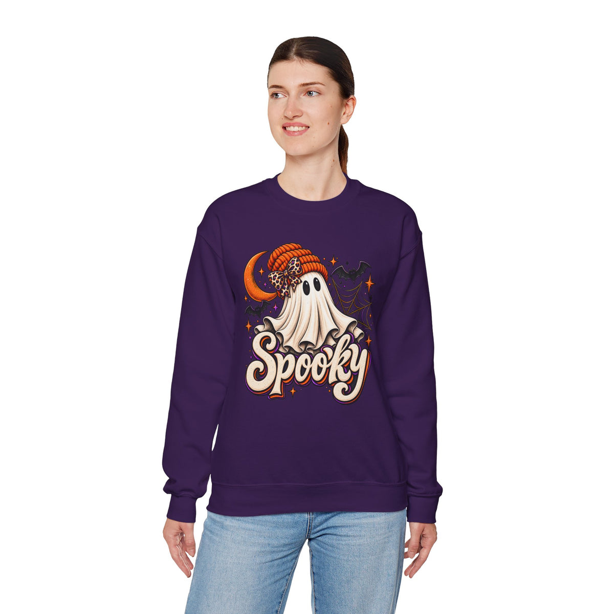 Halloween 'Spooky' Ghost Crewneck Sweatshirt