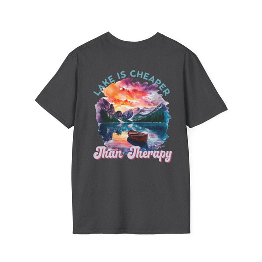 Lake Is Cheaper Than Therapy T-Shirt — Canoe Lake Life Tee