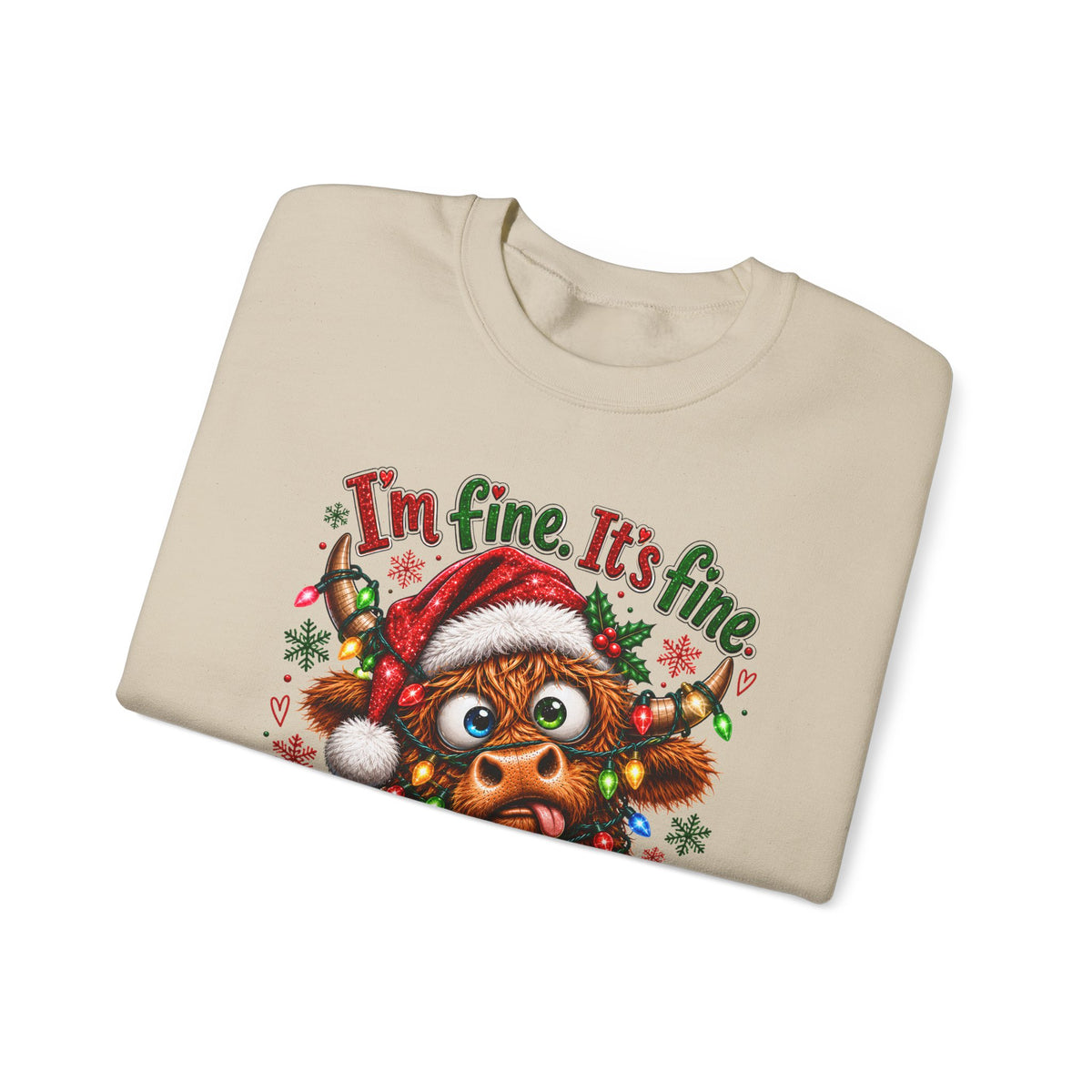 I’m Fine It’s Fine Everything Is Fine Sloth Christmas Sweatshirt