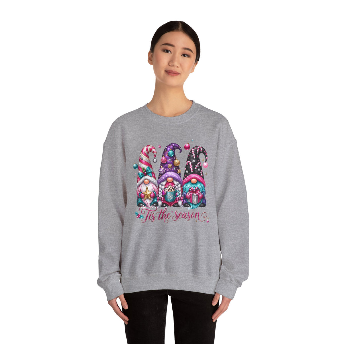 Christmas Gnome Sweatshirt - 'Tis the Season Holiday Crewneck