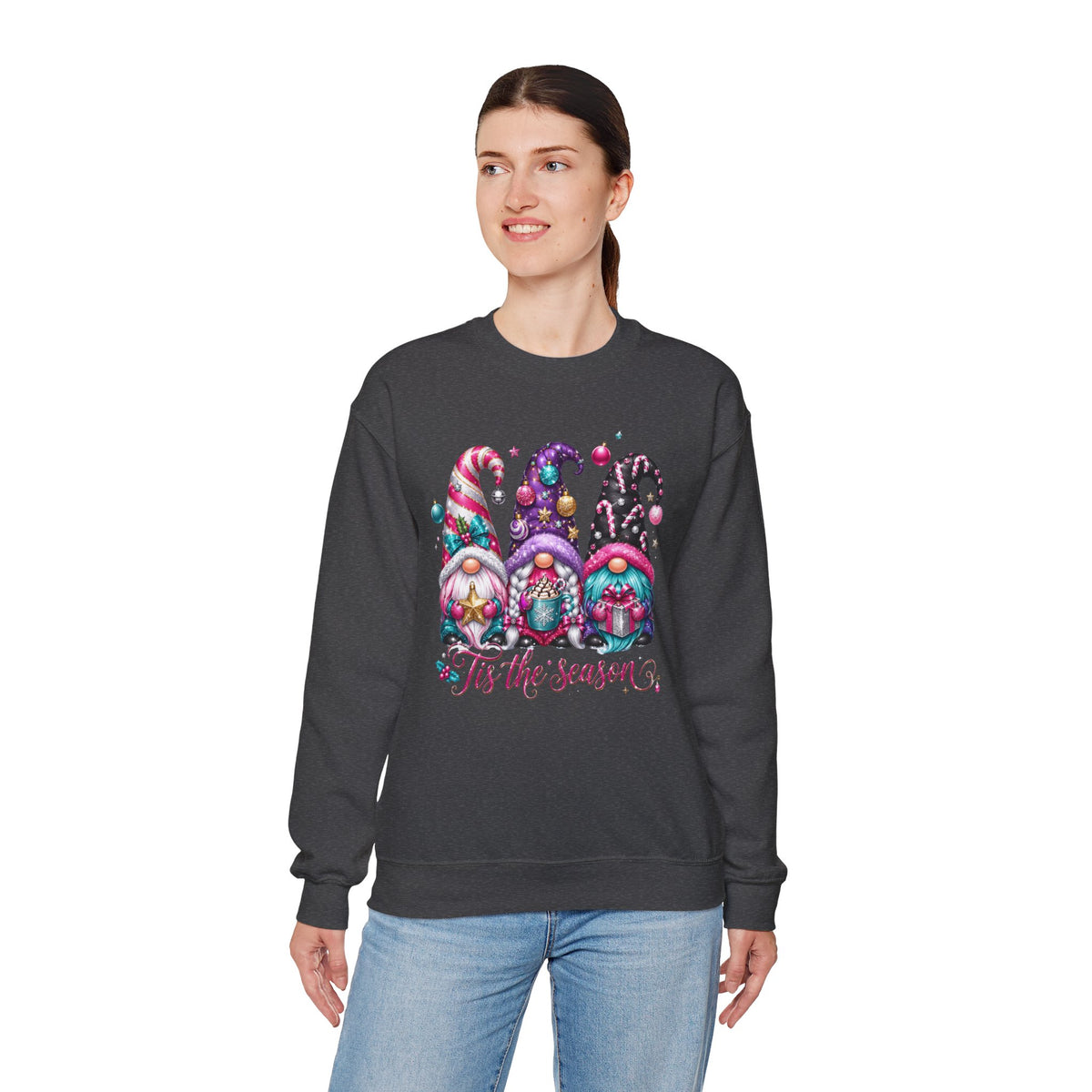 Christmas Gnome Sweatshirt - 'Tis the Season Holiday Crewneck