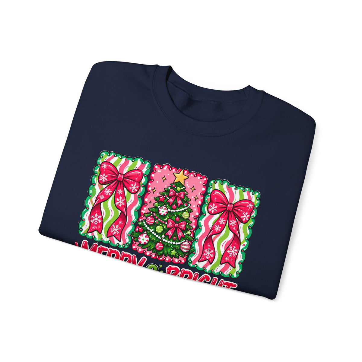 Merry & Bright Christmas Crewneck Sweatshirt