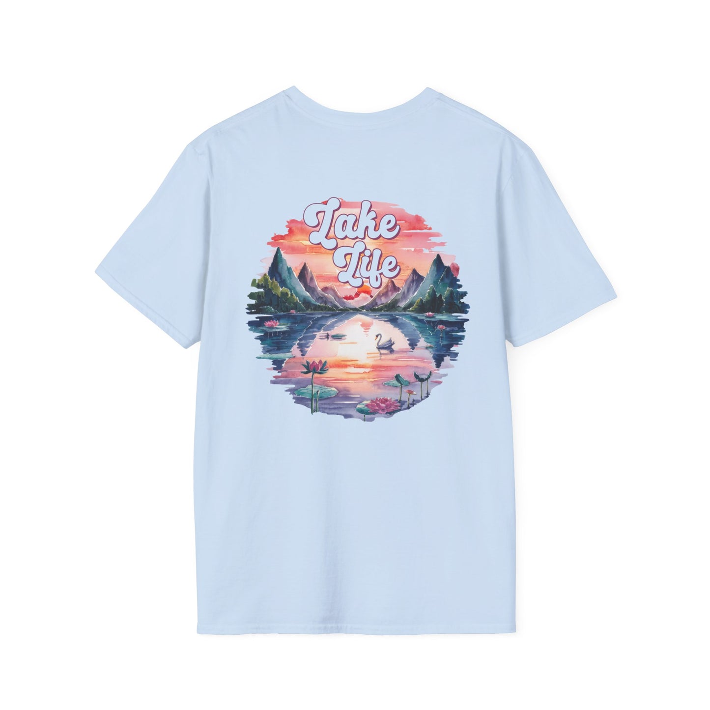 Lake Life T-Shirt — 'Lake Life' Scenic Mountains & Lake Graphic
