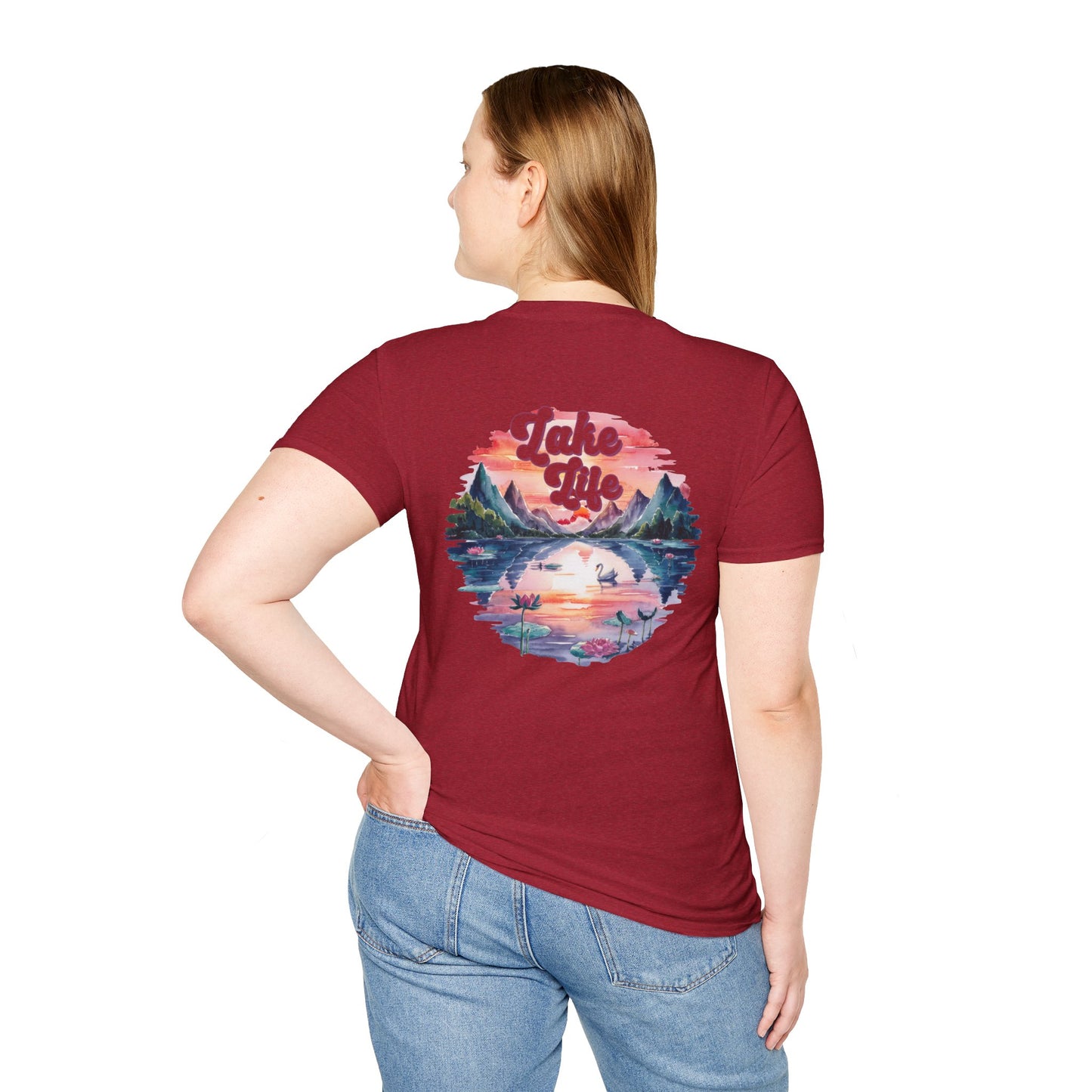 Lake Life Sunset T-Shirt, Lake Vibes Tee, Vintage Nature Graphic Shirt, Summer Lake Outfit, Cabin Weekend Tee, Lake Lover Gift