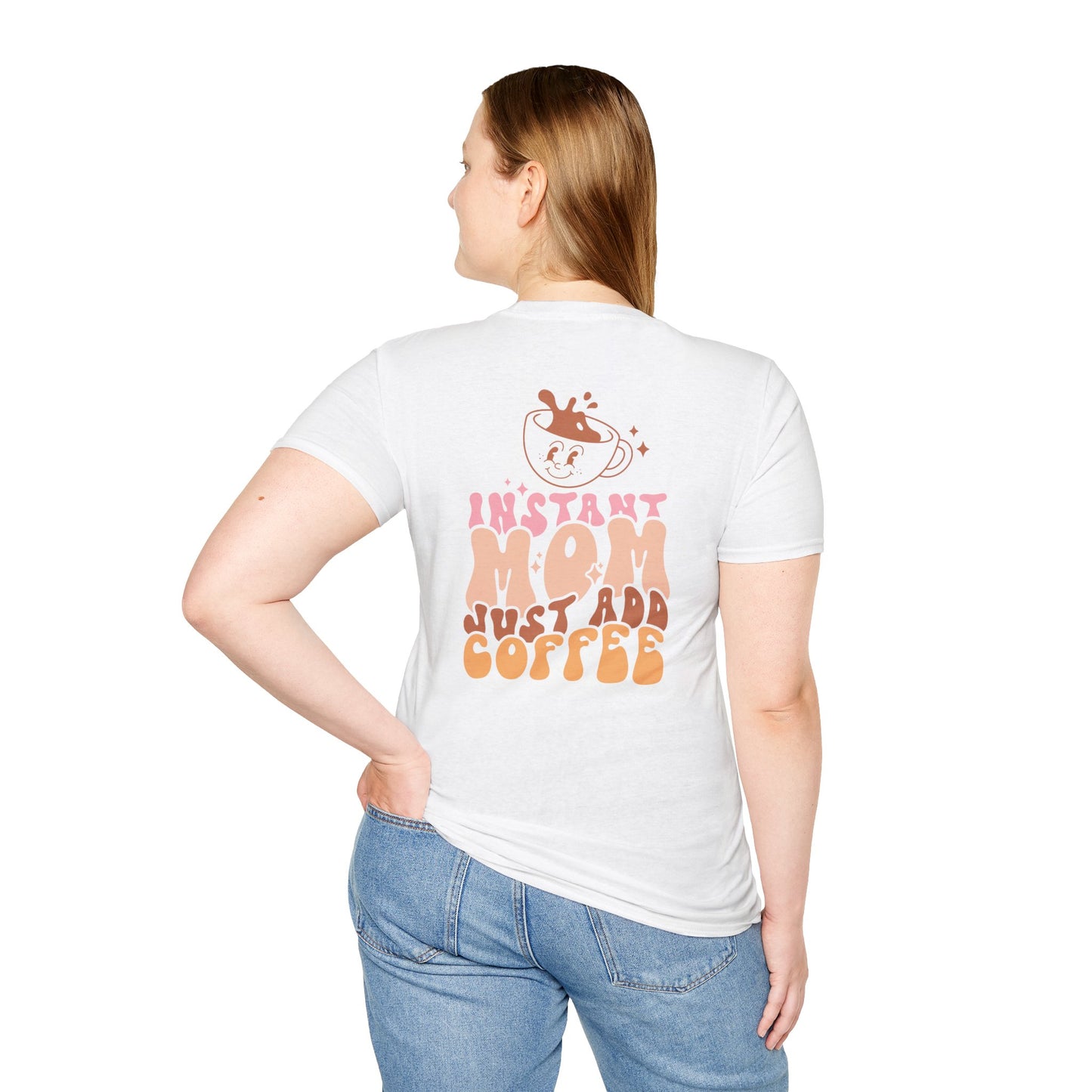 Coffee Mom T-Shirt — "Instant Mom Just Add Coffee" Retro Graphic Tee