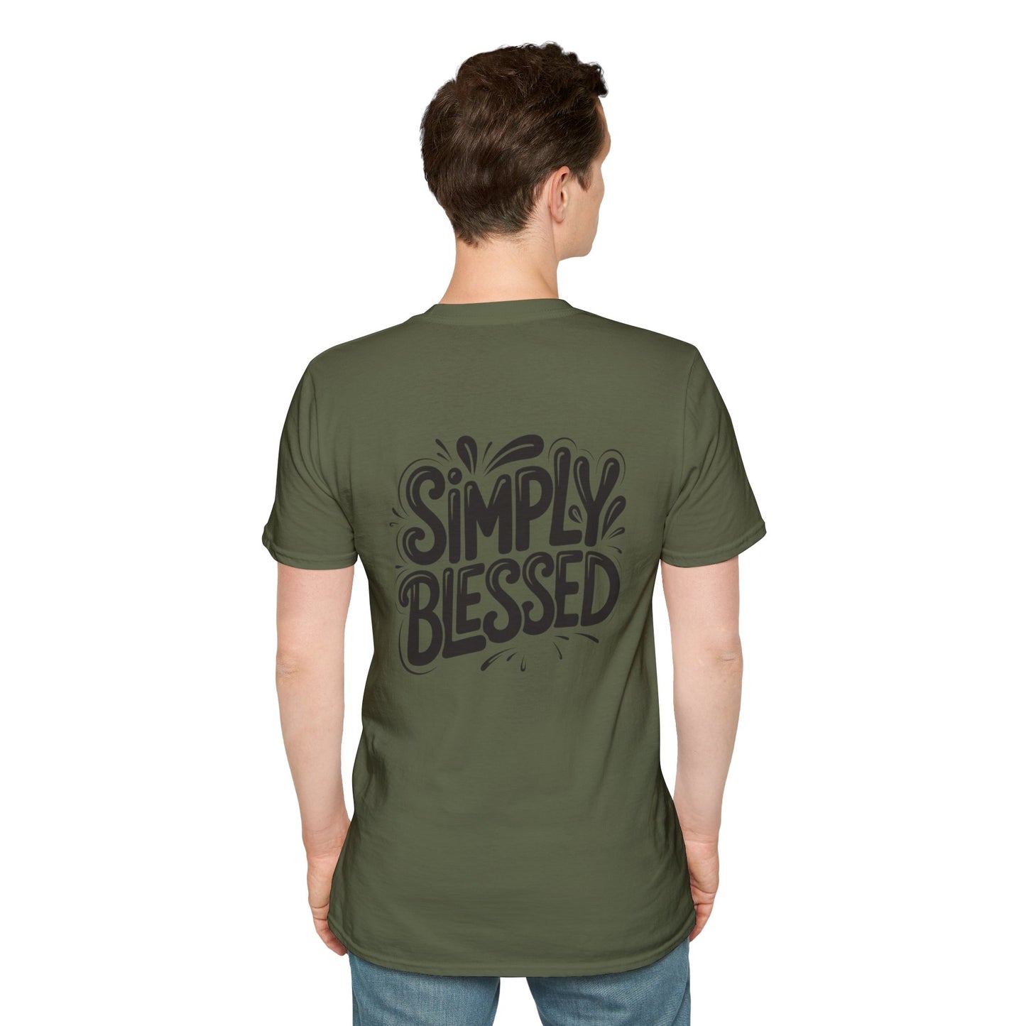 Heart & Cross Minimalist Tee — Small Chest Faith Graphic