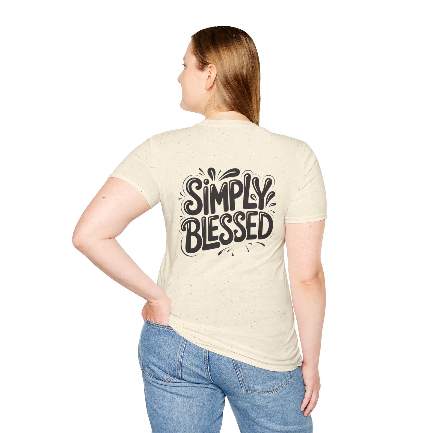 Heart & Cross Minimalist Tee — Small Chest Faith Graphic