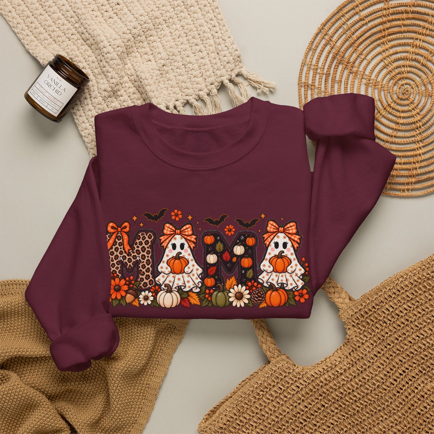 Mom Crewneck Sweatshirt — Floral Corgi Mom Graphic Pullover
