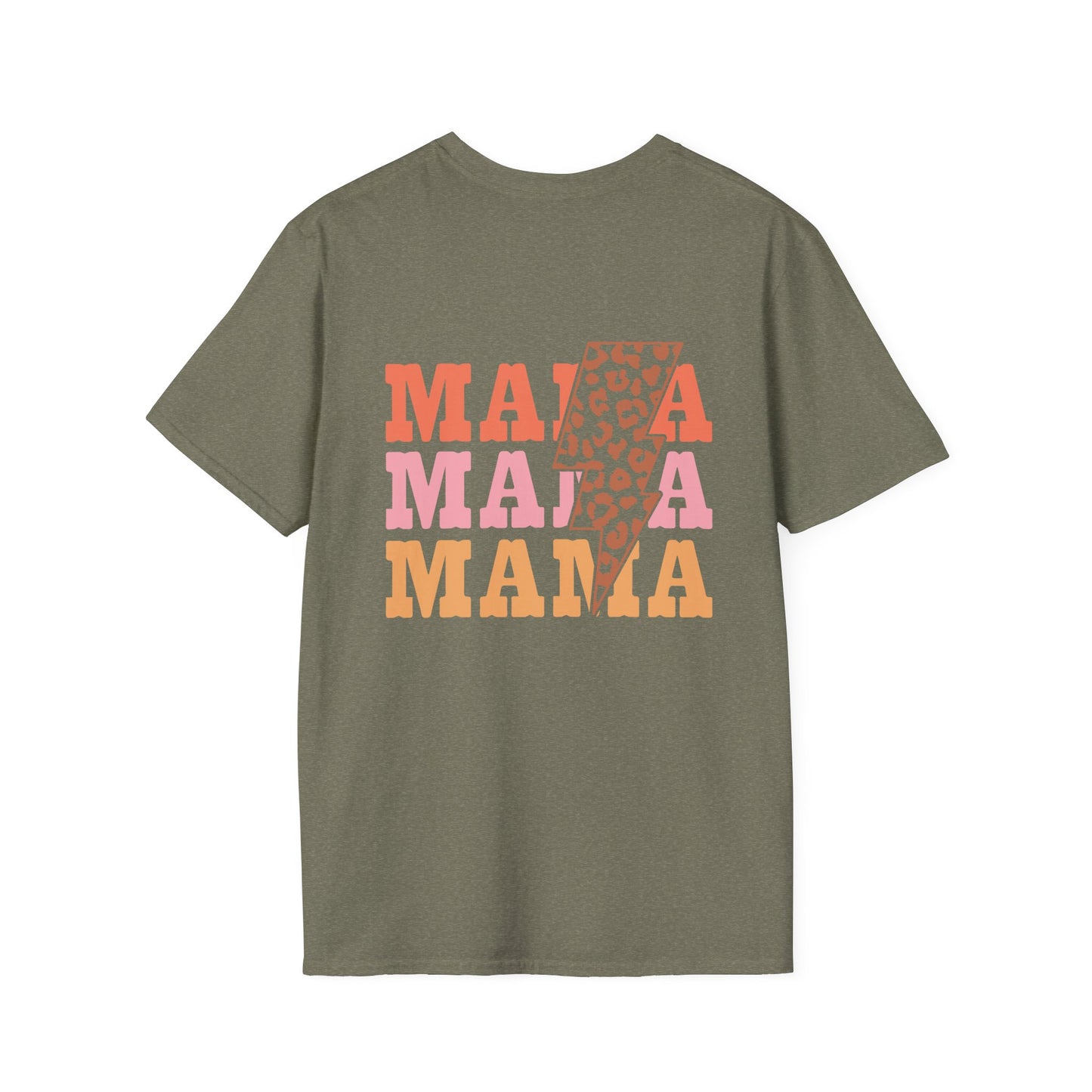 Mama Lightning Bolt Shirt, Retro Leopard Mama Tee, Trendy Mom Graphic Tee, Cool Mom Shirt, Gift for Mom, Neutral Aesthetic Tee