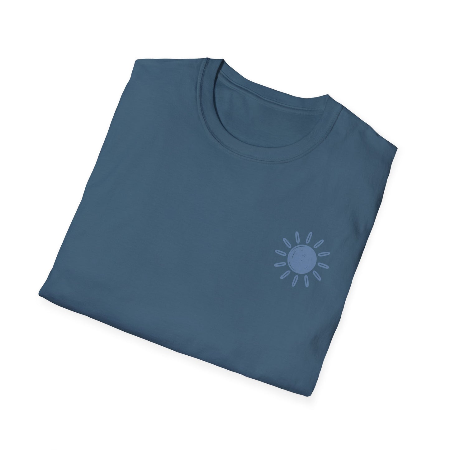 Sunshine & Lake Water Sunset T-Shirt — Boat on Lake View