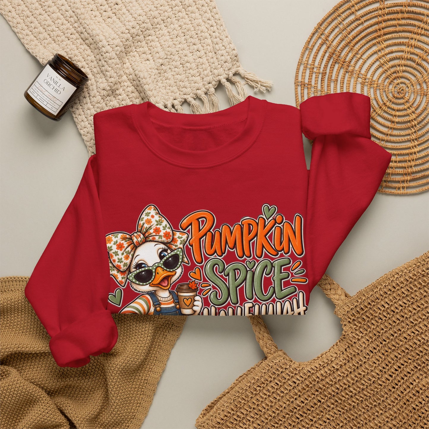 Pumpkin Spice Hallelujah Sweatshirt — Cute Fall Duck Graphic