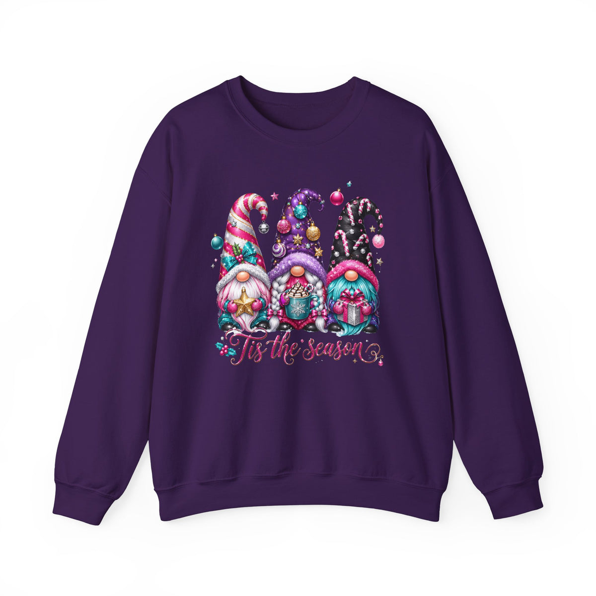 Christmas Gnome Sweatshirt - 'Tis the Season Holiday Crewneck