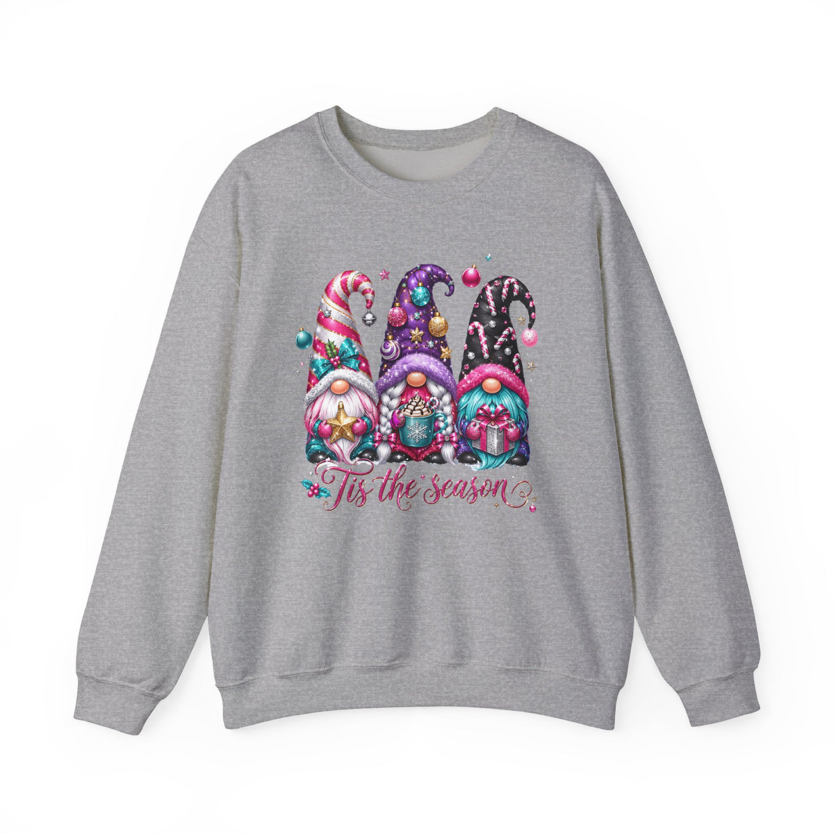 Christmas Gnome Sweatshirt - 'Tis the Season Holiday Crewneck