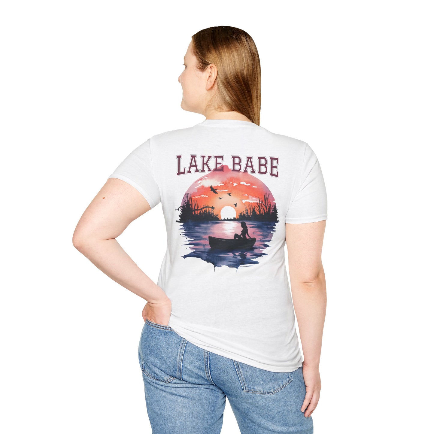 Lake Babe T-Shirt — Sunset Boat Lake Life Tee