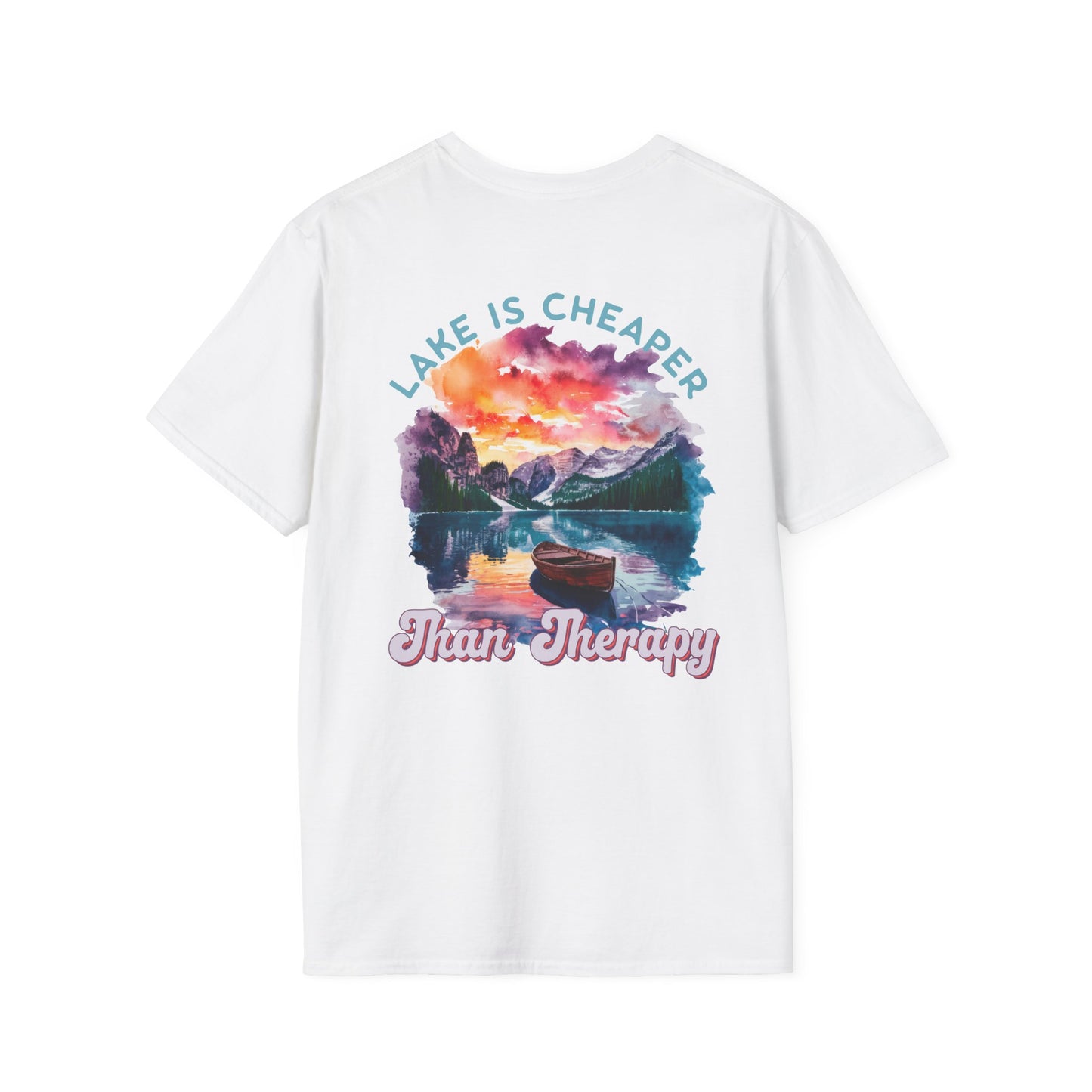 Lake Is Cheaper Than Therapy T-Shirt — Canoe Lake Life Tee