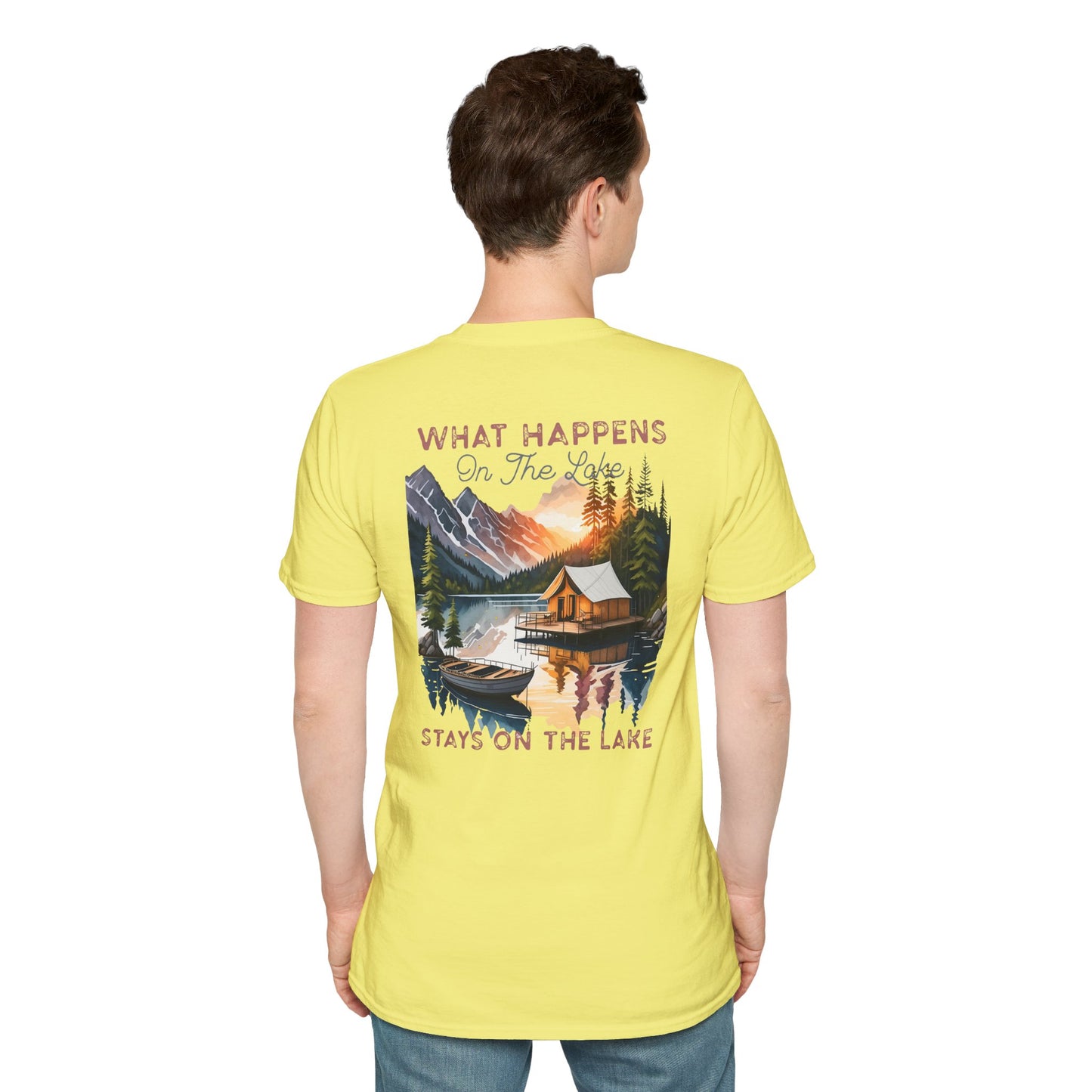 What Happens at the Lake Stays at the Lake T-Shirt — Funny Lake Life Tee for Boat Days & Getaways