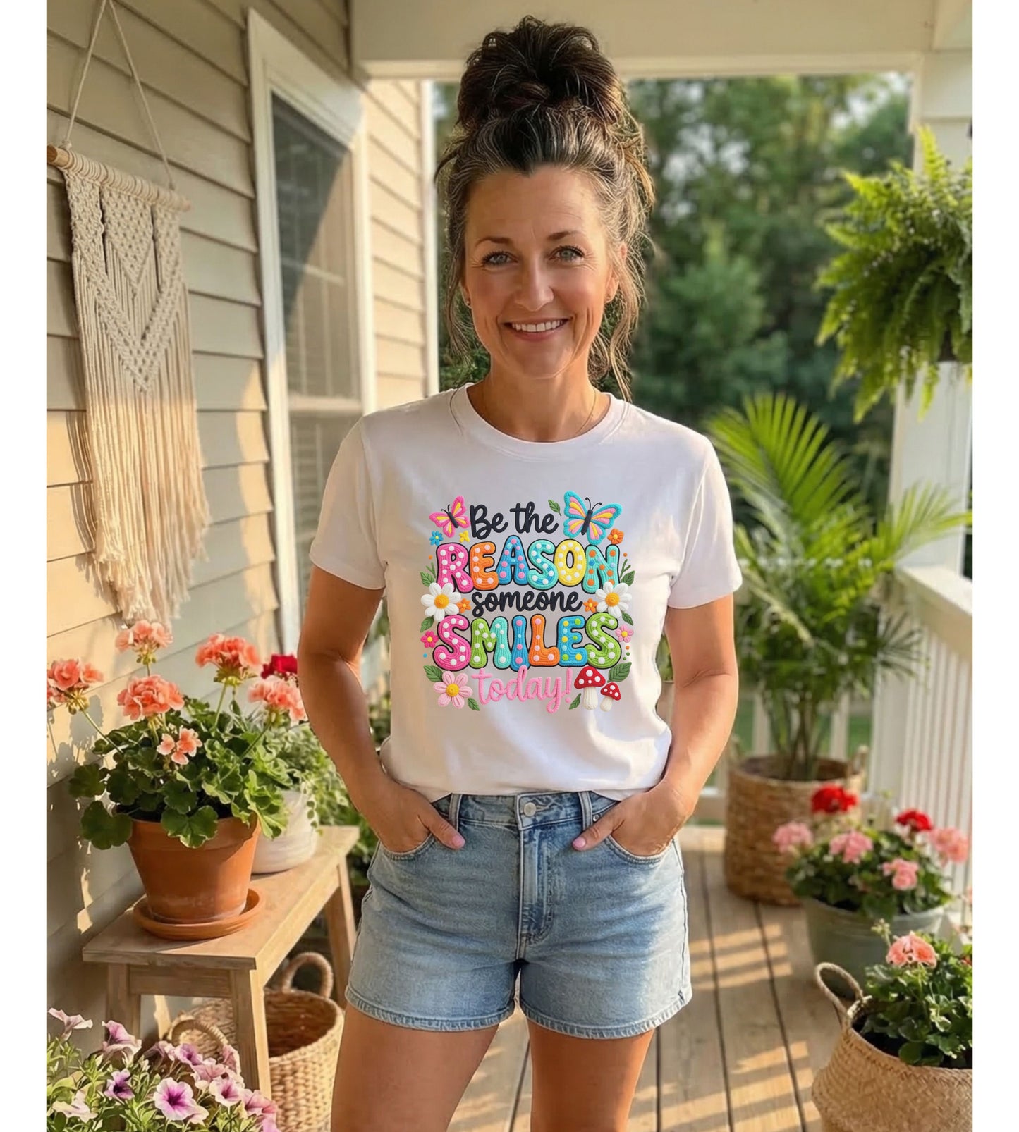 Be the Reason Someone Smiles Today T-Shirt — Inspirational Motivational Tee