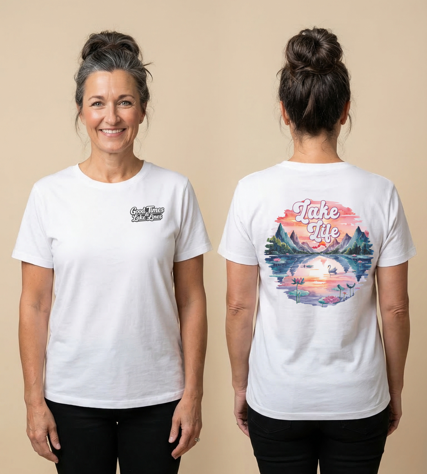 Lake Life Sunset T-Shirt, Lake Vibes Tee, Vintage Nature Graphic Shirt, Summer Lake Outfit, Cabin Weekend Tee, Lake Lover Gift