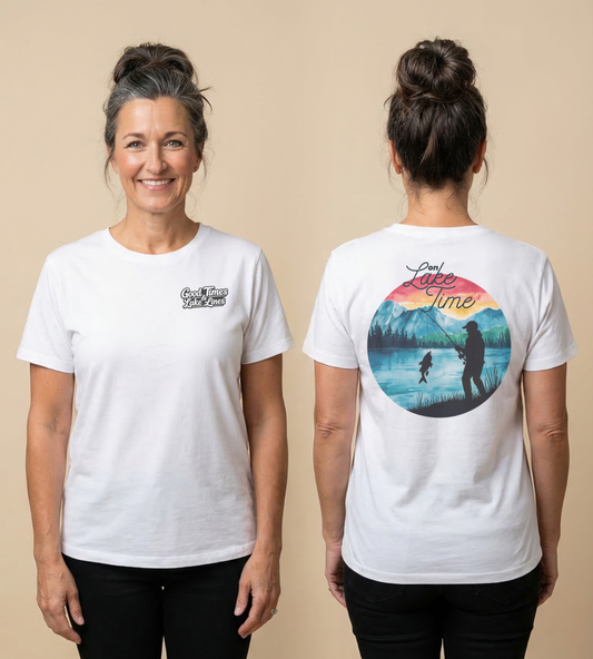 On Lake Time Fishing T-Shirt — Good Times & Lake Lines Collection