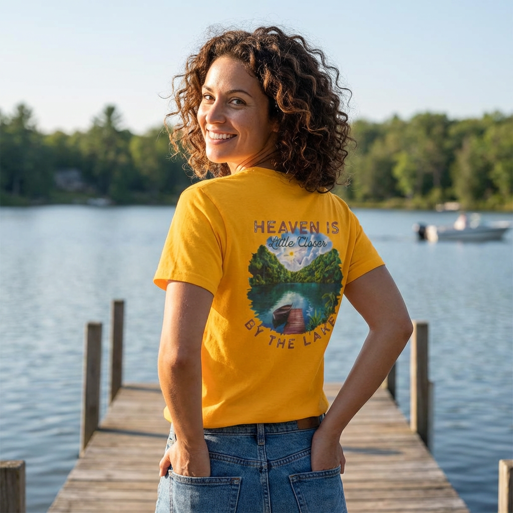 Heaven Is A Little Closer By The Lake T-Shirt — Scenic Lake Memorial Tee