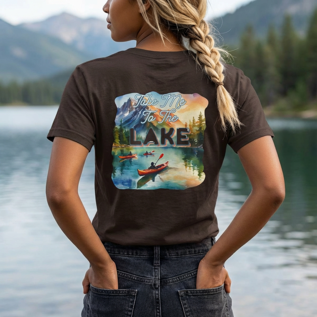 Take Me To The Lake Canoe T-Shirt — Lake Trip Camping Graphic Tee