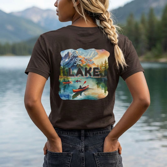Take Me To The Lake Canoe T-Shirt — Lake Trip Camping Graphic Tee
