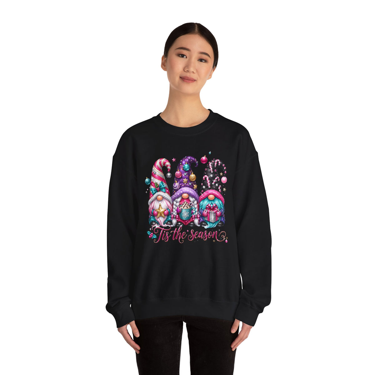 Christmas Gnome Sweatshirt - 'Tis the Season Holiday Crewneck