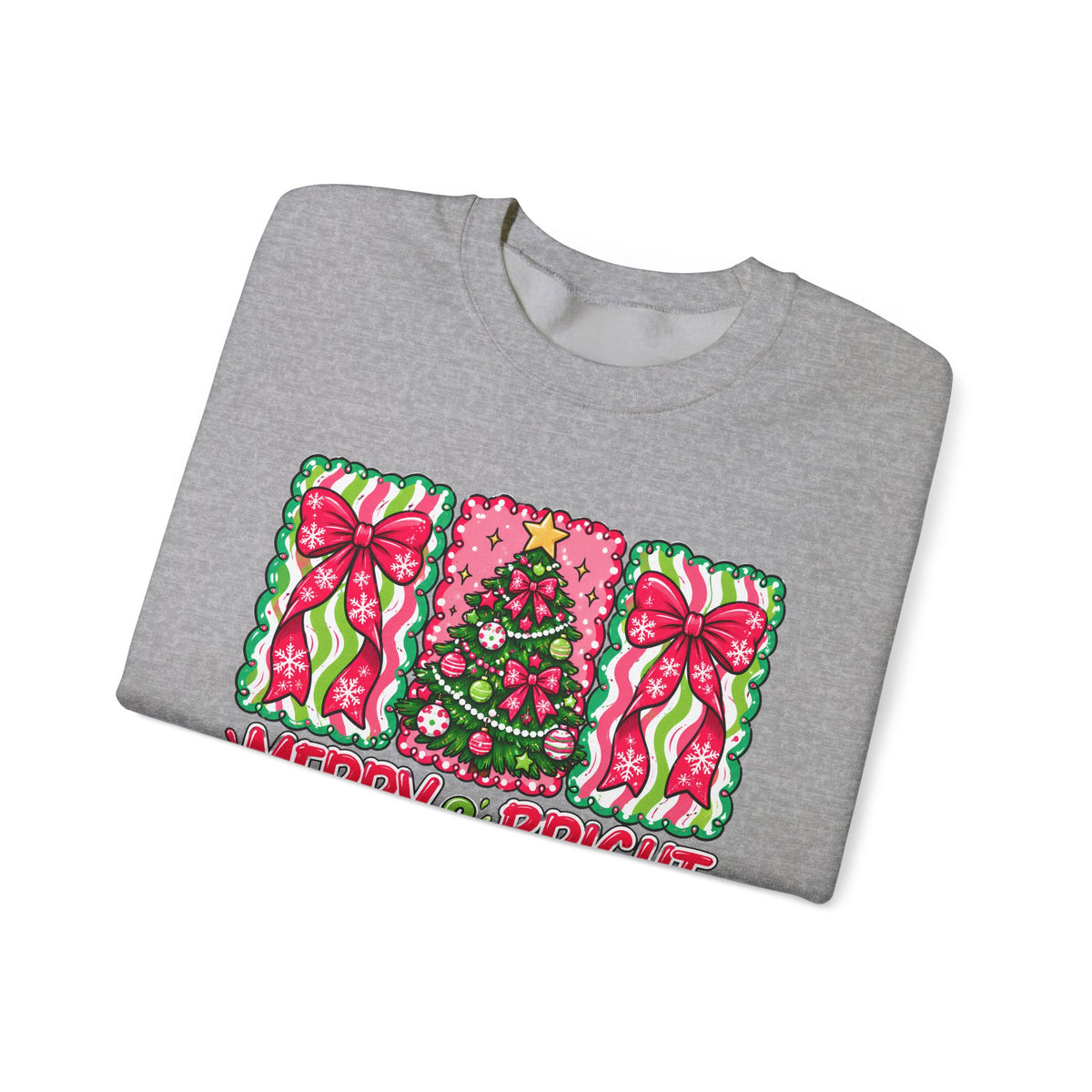 Merry & Bright Christmas Crewneck Sweatshirt